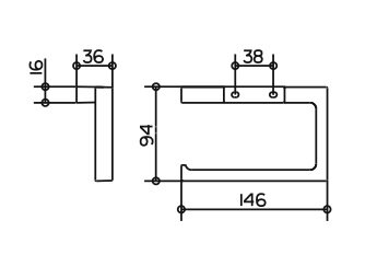 Держатель таулетной бумаги Keuco Edition 11, хром (11162010000)