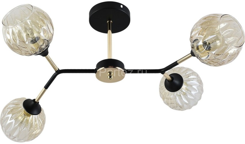 Потолочная люстра Reluce 01358-0.3-04 BK+FGD