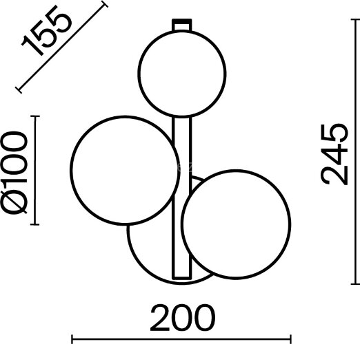 Бра Maytoni MOD545WL-03B