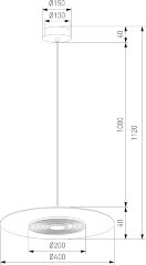 Подвесной светильник Eurosvet 40030/1 LED / черный