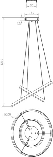 Подвесная люстра Escada 10254/2LED Black APP