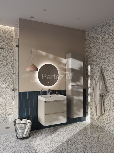 Тумба под раковину Roca Ona 600 подвесная, 2 ящика, бежево-серый матовый (A857613510)