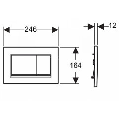Кнопка смыва Geberit Sigma 30 двойная, белый матовый лак (115.883.01.1)