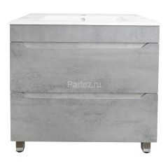 Комплект тумба Loranto Florena 70 710х470х810 напольная, с раковиной Azario Leon, светлый бетон (CS0