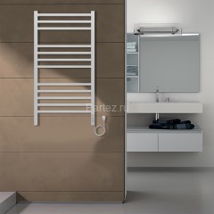 Полотенцесушитель электрический AZARIO ANCONA 500/1000 квадрат, 12 секций, диммер справа, белый (AZ7