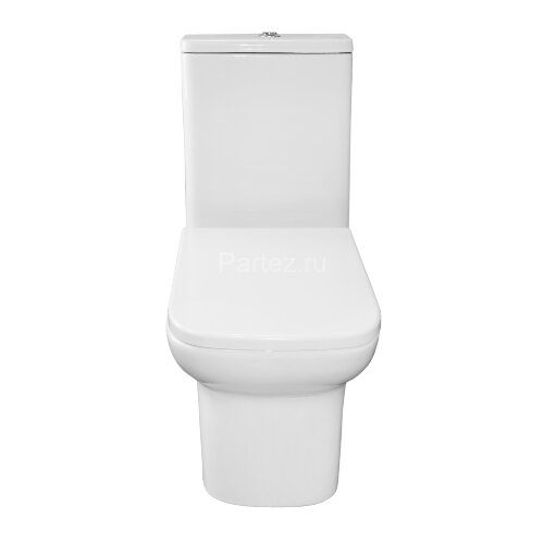 Унитаз-компакт Azario Alba 380х620х805 напольный, безободковый, в комплекте с арматурой GEBERIT, сид