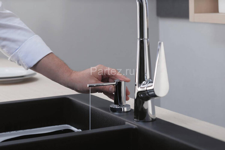 Диспенсер для жидкого мыла Hansgrohe, встраиваемый, хром (40448000)