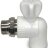 Кран радиаторный PPR угловой D25х1/2" Aquapipe