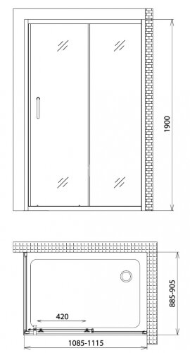 Душевой уголок Gemy Victoria S30191DM-A90M