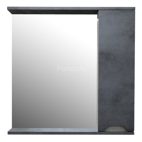 Зеркало-шкаф Loranto Florena 70 700х135х600 правый, темный бетон (CS00090037)