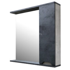 Зеркало-шкаф Loranto Florena 70 700х135х600 правый, темный бетон (CS00090037)