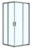 Душевое ограждение AZARIO 900х900х2000, БЕЗ ПОДДОНА, прозрачное стекло 6 мм, цвет профиля черный (AZ-ND1142 900 Black)