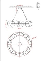 Подвесная люстра Divinare 1713/17 SP-120