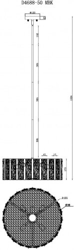 Потолочная люстра iLamp D4688-50 MBK