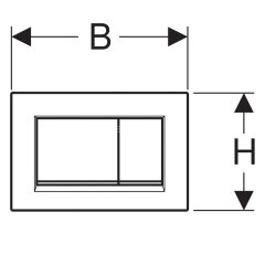 Кнопка смыва Geberit Sigma 30, двойной смыв, хром матовый