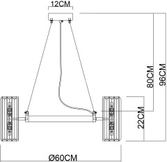 Подвесная люстра Arte Lamp A1049SP-12GO