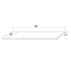 Столешница на тумбу Lotos 80 МДФ, белый глянцевый (CS00091640)