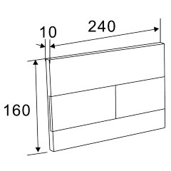 Кнопка смыва AZARIO NEW двойная, пластик, черный матовый (AZ-013.04)