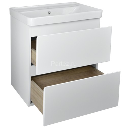 Комплект тумба Azario Мила 60 600х460х670 подвесная с раковиной Monte tx 60 белый (CS00080140)
