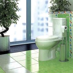 Унитаз-компакт Ирида Стандарт горизонтальный выпуск, с сиденьем, белый (40301110602)