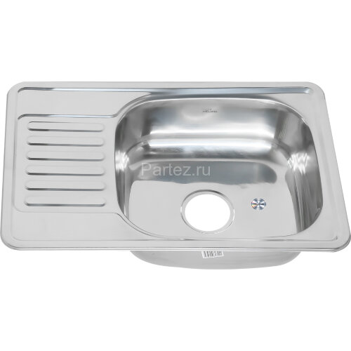 Мойка 6642 U MELANA 0,8/180 врезная прямоугольная с сифоном (220/2 *10)