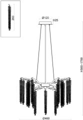 Подвесная люстра Freya FR1010PL-06G