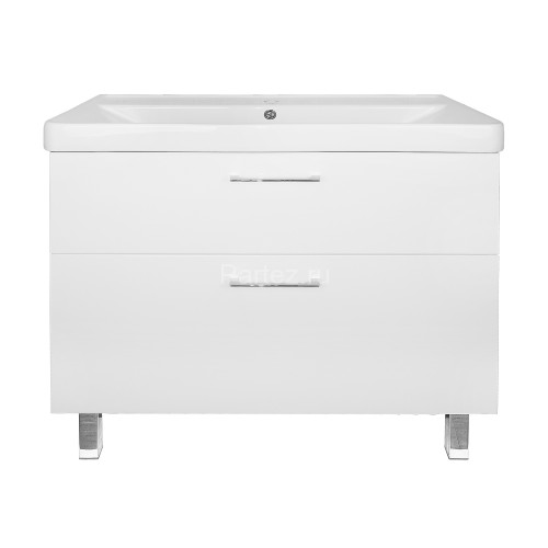 Комплект тумба Azario Ника 90 Н 915х475х860 напольная, с раковиной Monte 90, белый матовый (CS000899