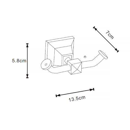 Крючок Azario ALTRE, Черный матовый (AZ-96005AB)