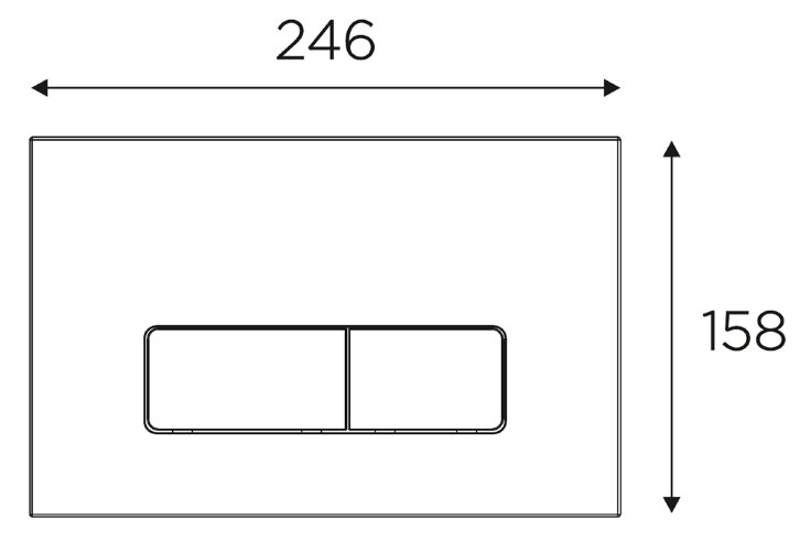 СЕТ IDROSPANIA: Инсталляция TABARCA + кнопка к инсталляции Andrea черная матовая (40230+30354)