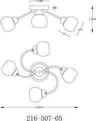 Потолочная люстра Velante 216-507-05