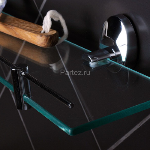 Полка стеклянная Fixsen Europa, хром (FX-21803 )