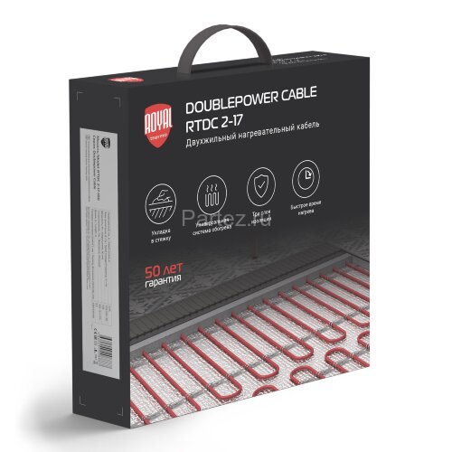 Кабель нагревательный Royal Thermo RTDC 2-17-400 с терморегулятором RTO-16