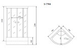 Timo Lux T-7790 душевая кабина (90*90*220), шт