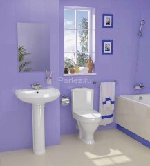 Унитаз-компакт Santeri Вест напольный, с сиденьем стандарт (1.P201.8.S00.00B.F)