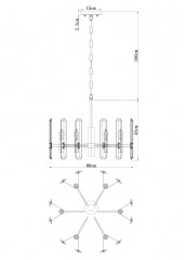 Подвесная люстра Divinare 7136/02 LM-6