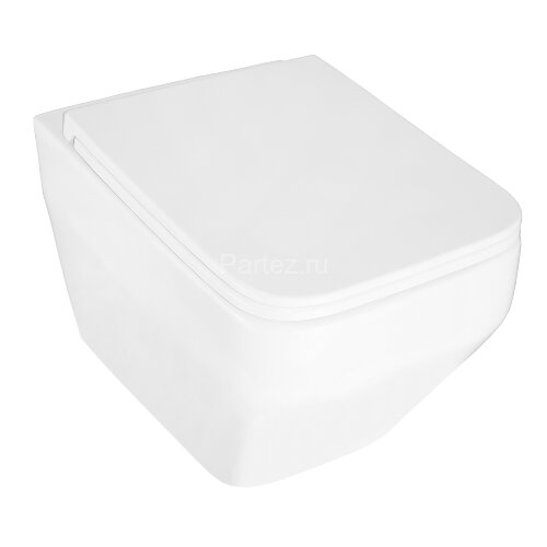 Унитаз подвесной Azario MONEO 530х365х370 безободковый, слив "Торнадо", в комплекте с быстросъемным 