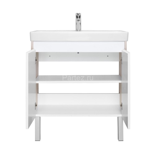 Тумба под раковину AQUATON Сканди Doors 80 Белый глянец/Дуб Верона (1A282901SDB20)