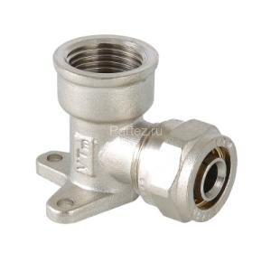 Угол обжимной с креплением 16х1/2" VALTEC