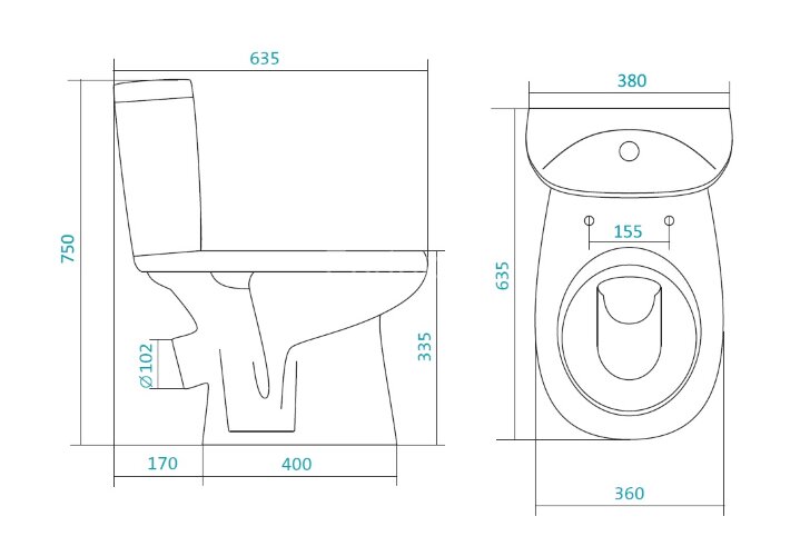 Унитаз-компакт Santek Анимо с сидением стандарт (1.WH30.2.134)