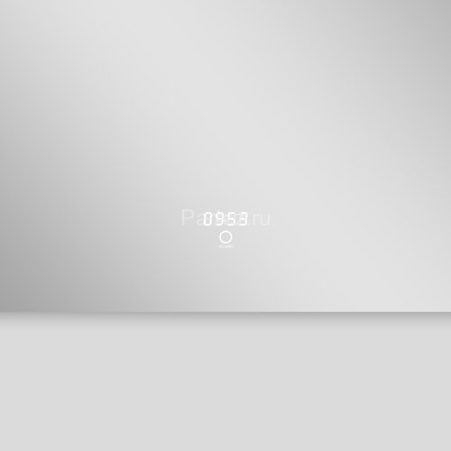 Зеркало AZARIO Lorna 800х700 с подсветкой, сенсорный выключатель с функцией диммера, часы (AZ-Z-029C