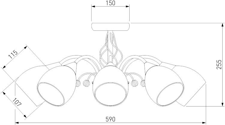 Потолочная люстра Eurosvet 30026/8 золото