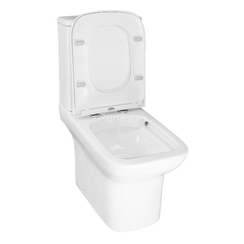 Унитаз-компакт Azario Alba 620х405х805 напольный, безободковый, с сиденьем микролифт (AZ-8323)