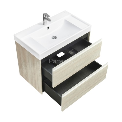 Тумба под раковину Roca Ona 800 подвесная, 2 ящика, светлый дуб (A857630512)