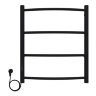 Полотенцесушитель электрический AZARIO VERONA 500/600 4 секции, диммер слева, черный (AZ04756B)