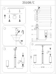 Подвесная люстра Newport 35108/C