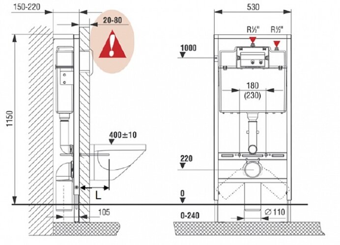 ПЭК: Roca VICTORIA Унитаз + сидение микролифт + инсталляция + кнопка