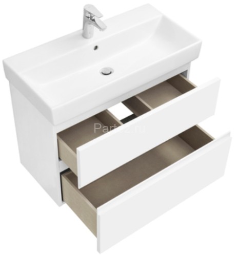 Тумба под раковину Roca Oleta 80 подвесная, 2 ящика, белый матовый (A857640501)