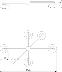 Потолочная люстра Eurosvet 70220/6 черный