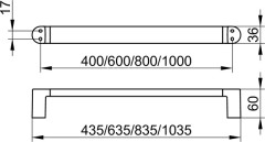 Полотенцедержатель Keuco Elegance 600, хром (11601010600)