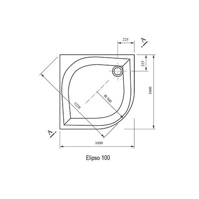 Поддон душевой Ravak ELIPSO-100 PAN белый